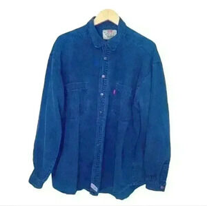 Levi's Vintage Long Sleeve Jean Button Down Top Shirt